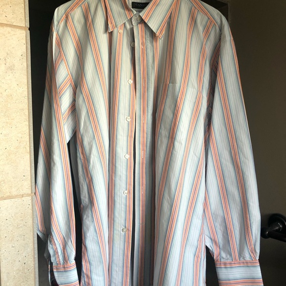 CANALI Men’s Button Down Striped Shirt - XL - Picture 3 of 4